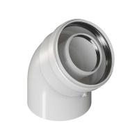 Дымоход отвод 60/100 45 гр, Моё Тепло, Россия (otv6010045)