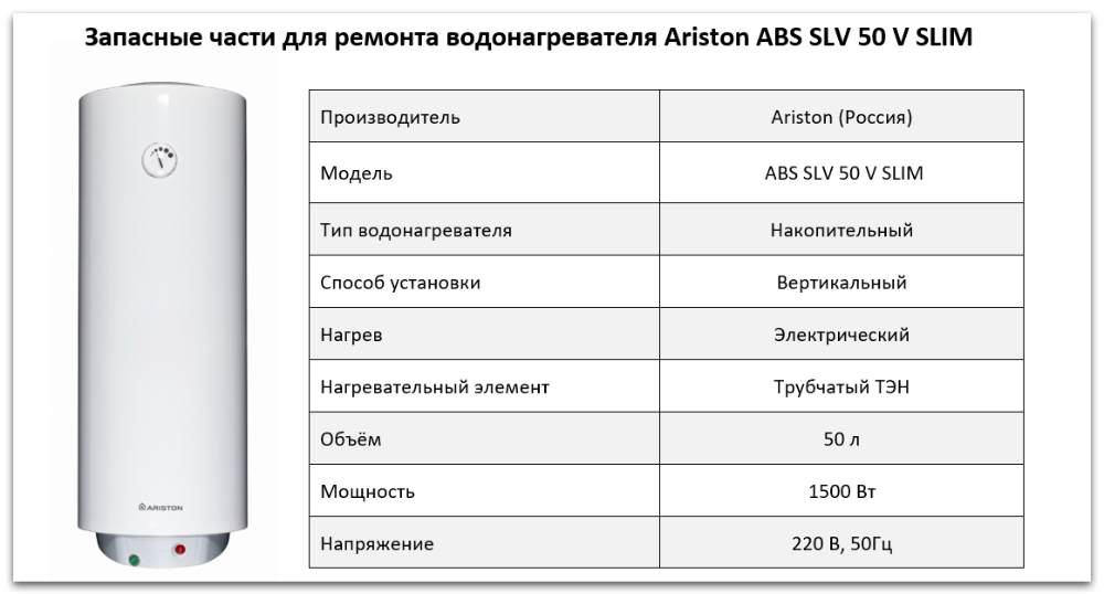 запчасти Ariston ABS SLV 50 V SLIM Купить запчасти Ariston ABS SLV 50 V SLIM в Магнитогорске